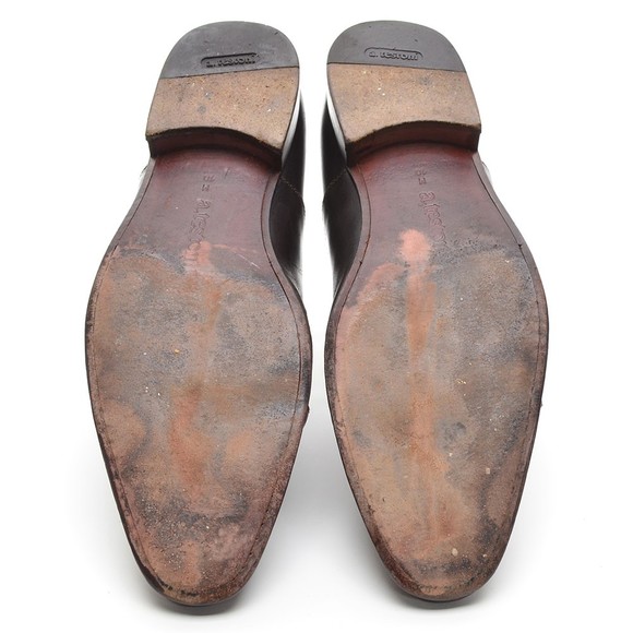 Men A. Testoni Basic Brown Leather Cap Toe Oxfords 10 M main image 8